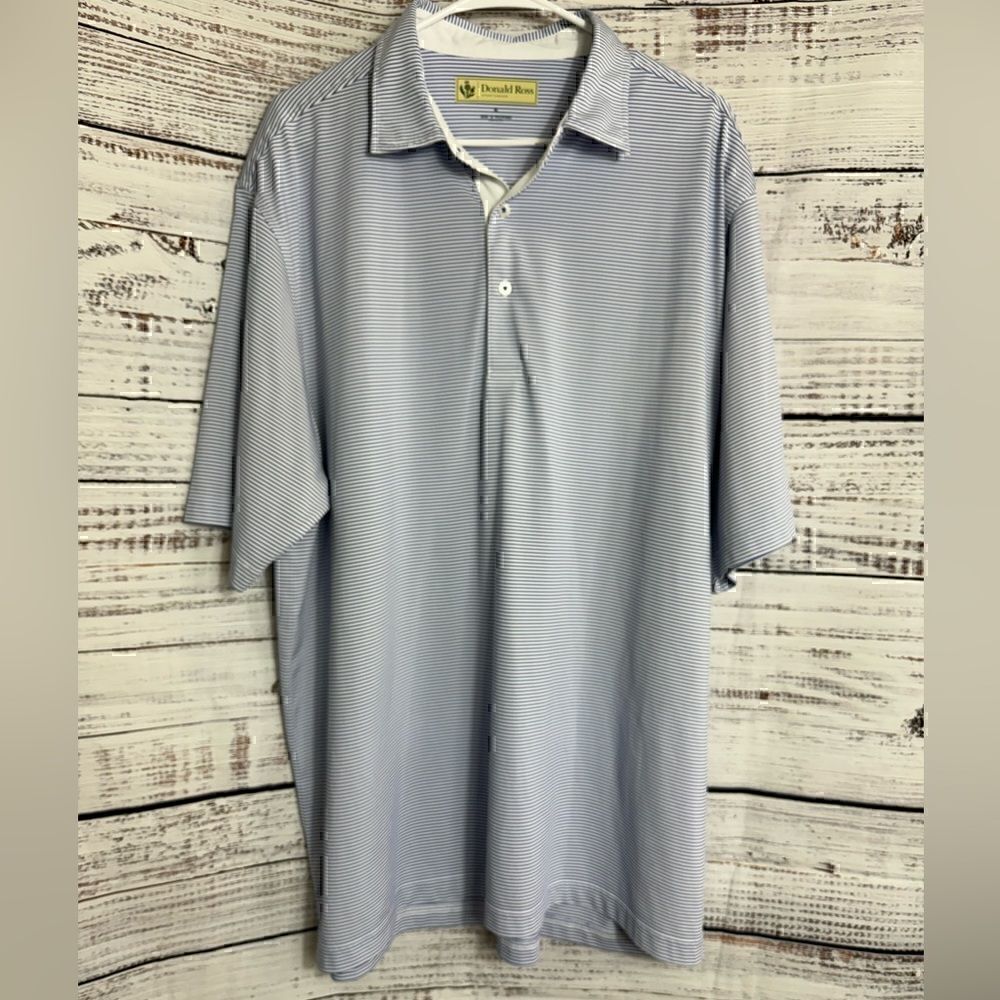Donald Ross Sport polo Mens‎ Size XL striped Embroidered Tiger jersey Golf